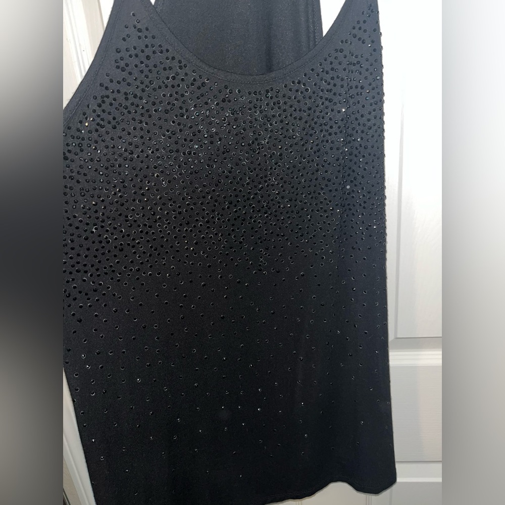 LB Sparkle Rhinestone Racerback Tank Sz 14/16 - Picture 4 of 7